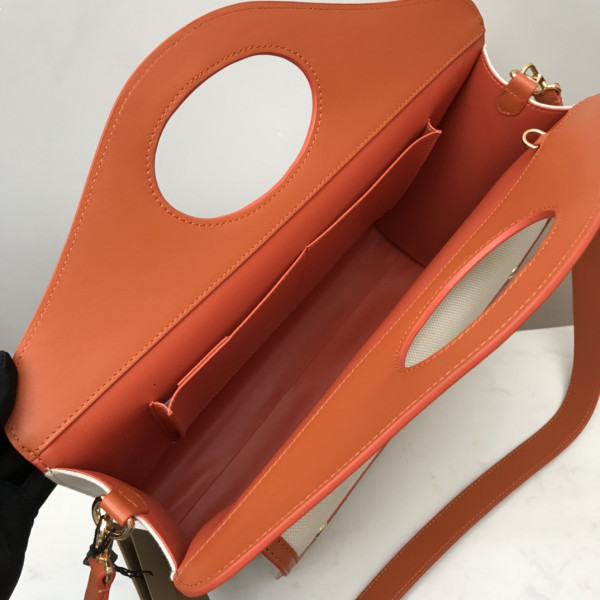 B**rry medium two-tone canvas and leather pocket tote