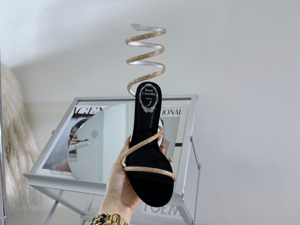 RENE CAOVILLA JEWEL SANDAL SNAKE WITH HEEL MARGOT