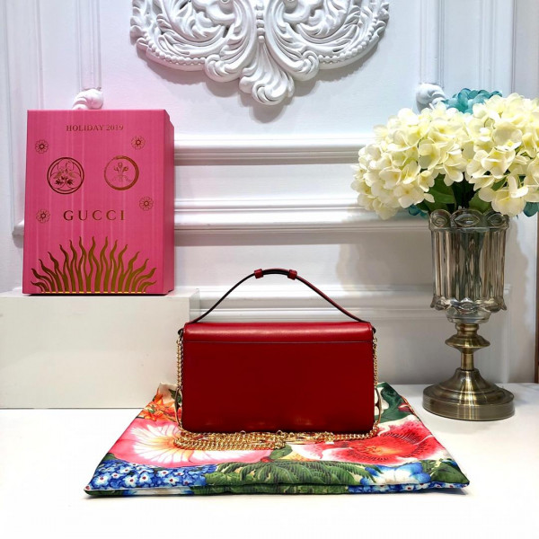 G*u*i zumi smooth leather small shoulder bag