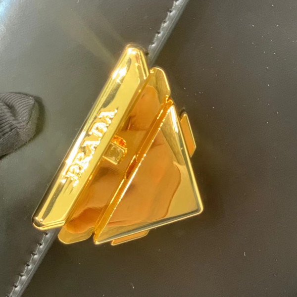 Pra*a medium brushed leather handbag