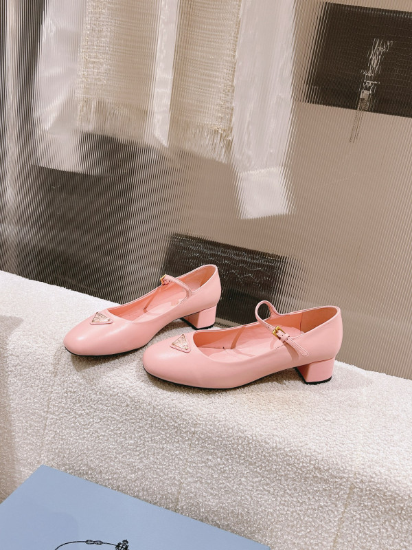 Pra*a nappa leather mary jane pumps