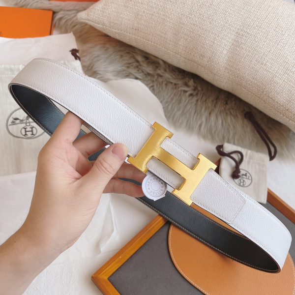 H**mes belt-silver/gold