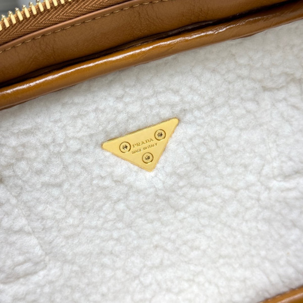 Pra*a medium shearling two-handle bag